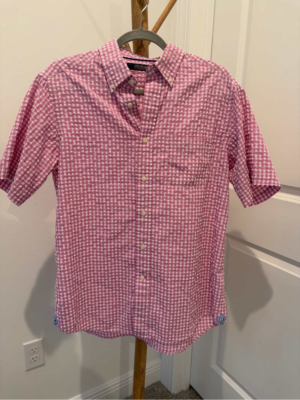 Daniel Cremieux Men’s Pink Check Short-Sleeve Button-Down Shirt